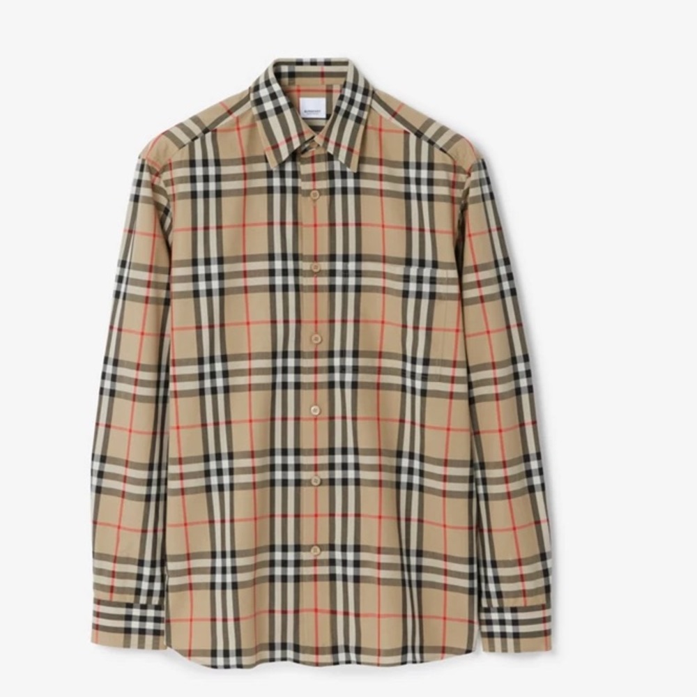 Burberry Check Cotton Poplin Shirt SZ S